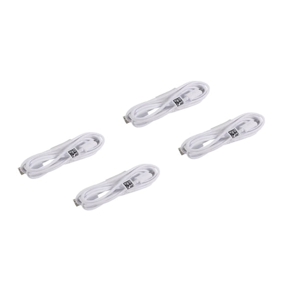 Samsung Universal Micro USB Data Cable for Galaxy Note 2, 4 Pack - Non-Retail Packaging - White