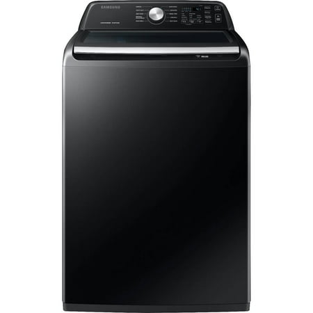 Samsung - 4.4 cu. ft. High-Efficiency Top Load Washer with ActiveWave Agitator and Active WaterJet - Brushed black