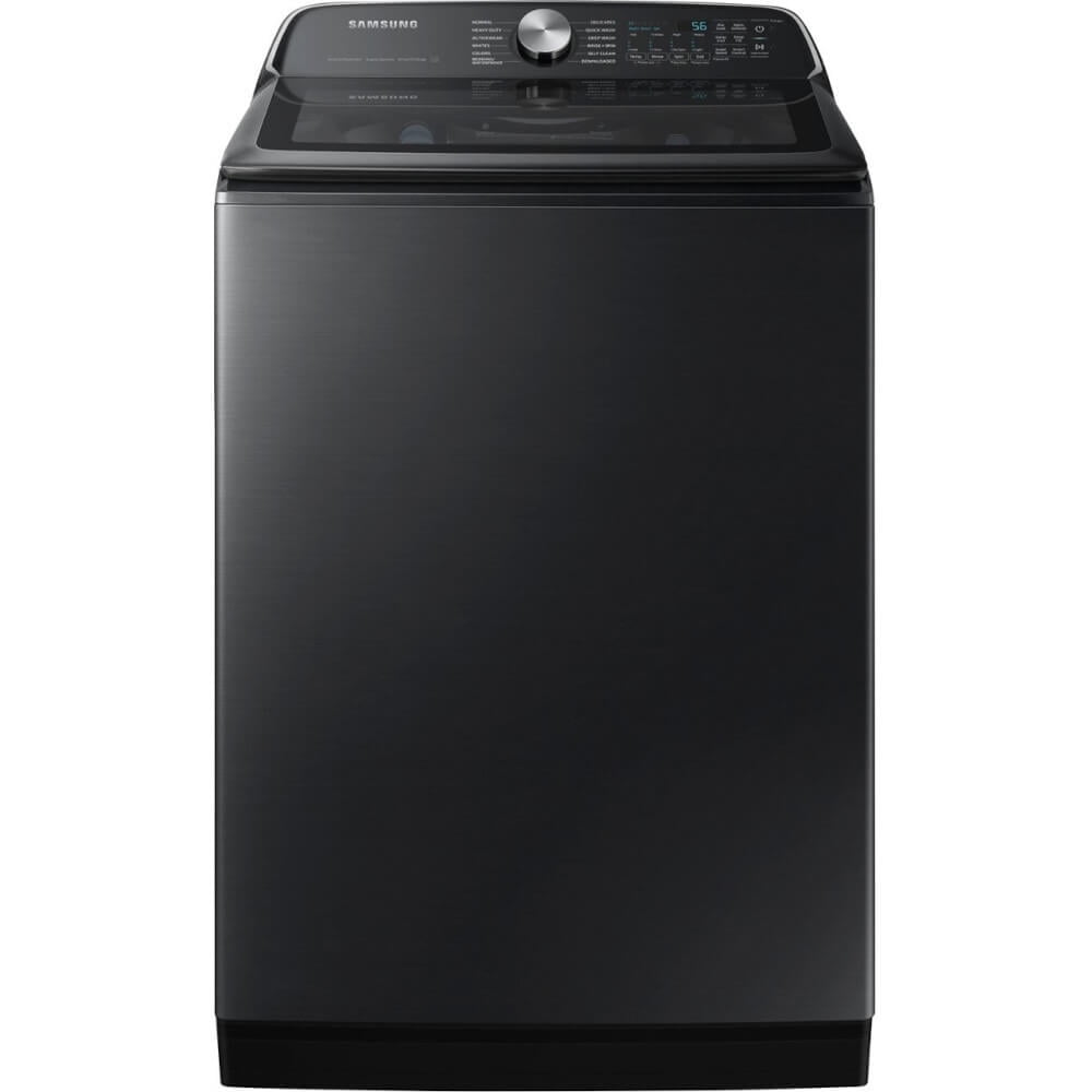Samsung WA55CG7100AV 5.5 Cu. Ft. Brushed Black High-Efficiency Top Load Smart Washer