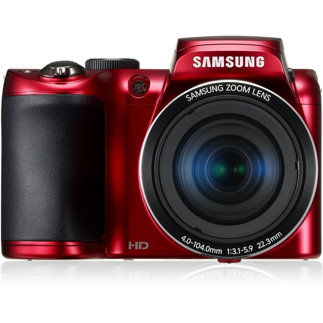 Samsung WB100 16.2 Megapixel Compact Camera, Red