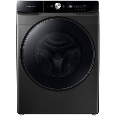 Samsung - 4.5 cu. ft. Large Capacity Smart Dial Front Load Washer with Super Speed Wash - Brushed black