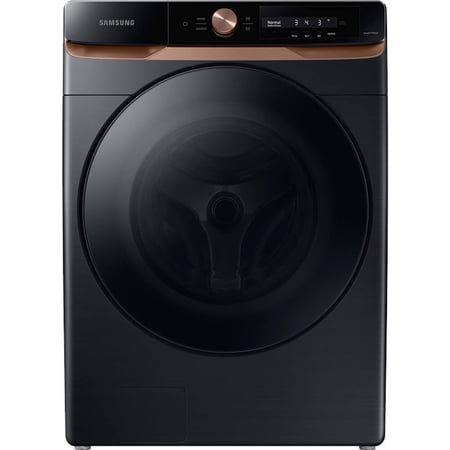 Samsung - 4.6 cu. ft. Large Capacity AI Smart Dial Front Load Washer with Auto Dispense - Brushed Black
