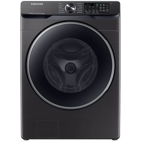 Samsung - 5.0 cu. ft. Extra-Large Capacity Smart Front Load Washer with Super Speed Wash - Brushed black