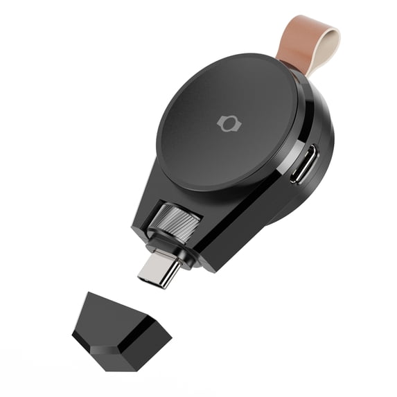 SIKAI Magnetic Wireless Charger for Samsung Galaxy Watch 8 7 6 5 4 Ultra, Portable USB-C Travel Charger with 90° Rotatable Swivel Type-c Interface, Multi-Angle Cordless Charging Dock