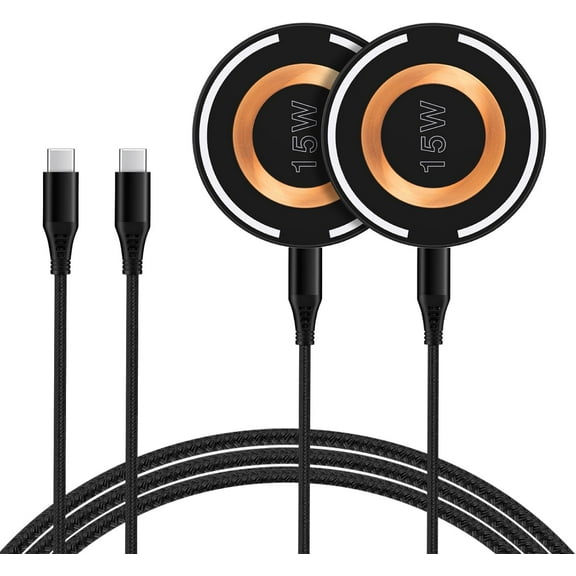 Samsung Wireless Charger Fast Charging Pad 15W Wireless Magnetic Magsafe Charger for Samsung Galaxy S25 Ultra S25 Plus S24 Ultra S22 S21 S20 Z Flip6/Fold6,iPhone 16 Plus 15 Pro Max,Pixel 9Pro 8