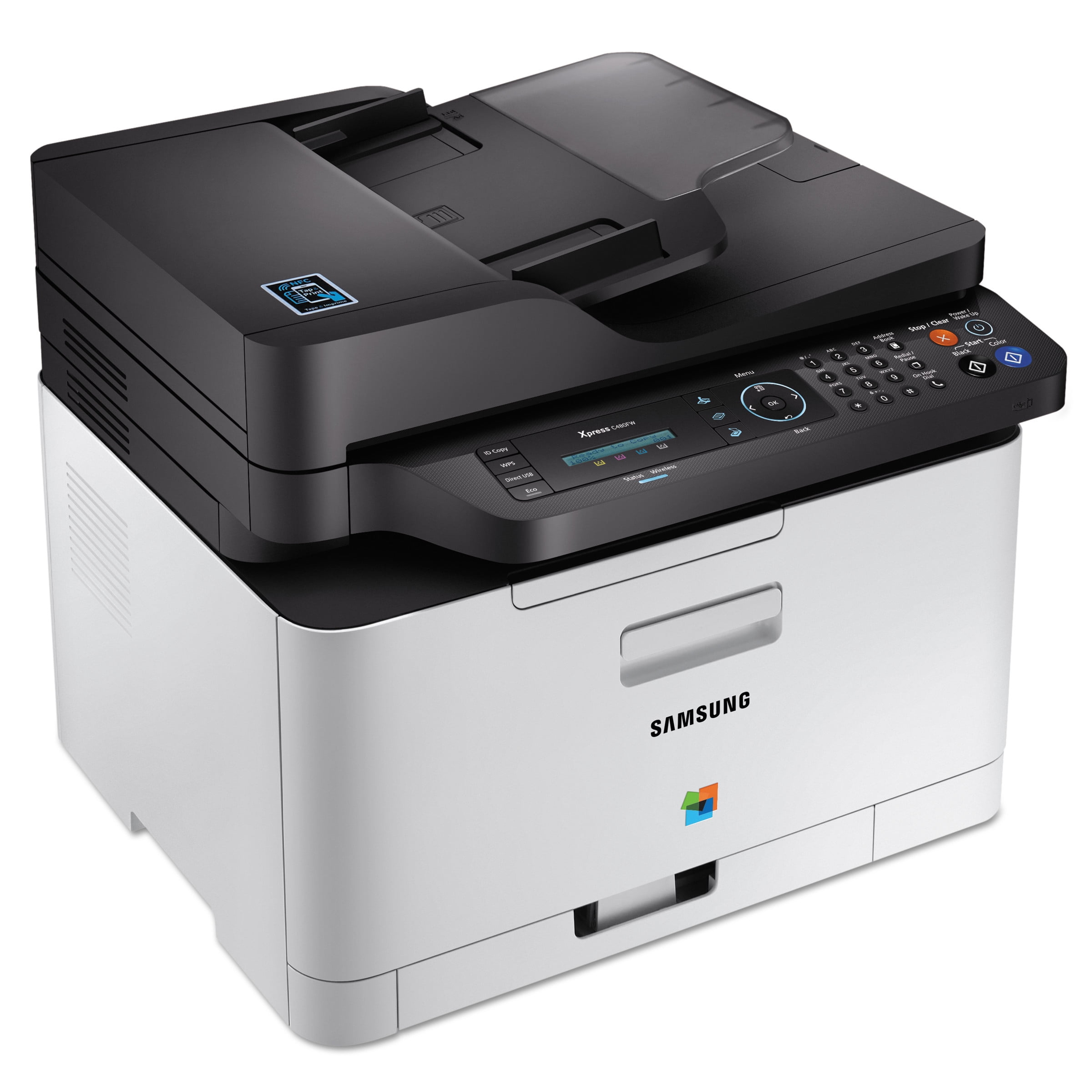 syg bruser kamp Samsung Xpress SL-C480FW Wireless Color Laser Multifunction Printer,  Copy/Fax/Print/Scan - Walmart.com