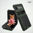 thumbnail image 1 of for Samsung Z Flip 4 Case, Flip 4 Case with S Pen Holder & Screen Protector, Wallet Case with Removable Card Holder Camera Cover & Hinge Protection Case for Samsung Galaxy Z Flip 4 5G 2022, Green, 1 of 9