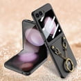 thumbnail image 1 of for Samsung Z Flip 5 Case with Ring, Protective Cover - Small Screen Protection, Matte Finish, Comfortable Grip Phone Case for Galaxy Z Flip 5 Case, Black, 1 of 7