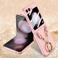 thumbnail image 1 of for Samsung Z Flip 5 Case with Ring, Protective Cover - Small Screen Protection, Matte Finish, Comfortable Grip Phone Case for Galaxy Z Flip 5 Case, Pink, 1 of 7