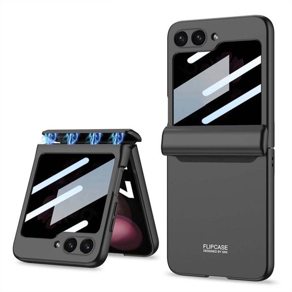 Phone case the for Samsung Z Flip 6 (includes screen protector), with hinge protection; shock-resistant, dust-proof, ultra-slim, full-coverage case