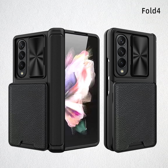 For Samsung Z Fold 4 Case, Fold 4 Case with S Pen Holder & Screen Protector, Wallet Case with Removable Card Holder Camera Cover & Hinge Protection Case for Samsung Galaxy Z Fold 4 5G 2022, 3 Color