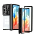 thumbnail image 1 of for Samsung Z Fold 6 Case, Shockproof Rugged Samsung Galaxy Z Fold 6 Phone Case, with Sliding Camera Cover, Drop Protection Crystal Clear Back Case Clear for Galaxy Z Fold 6, Black, 1 of 6