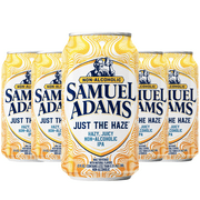 Samuel Adams Just the Haze Non-Alcoholic Hazy IPA Brew - Dealcoholized Sam Adams Craft Beer - 12oz Cans - Sabro, Citra, Mosaic, Cascade Hops