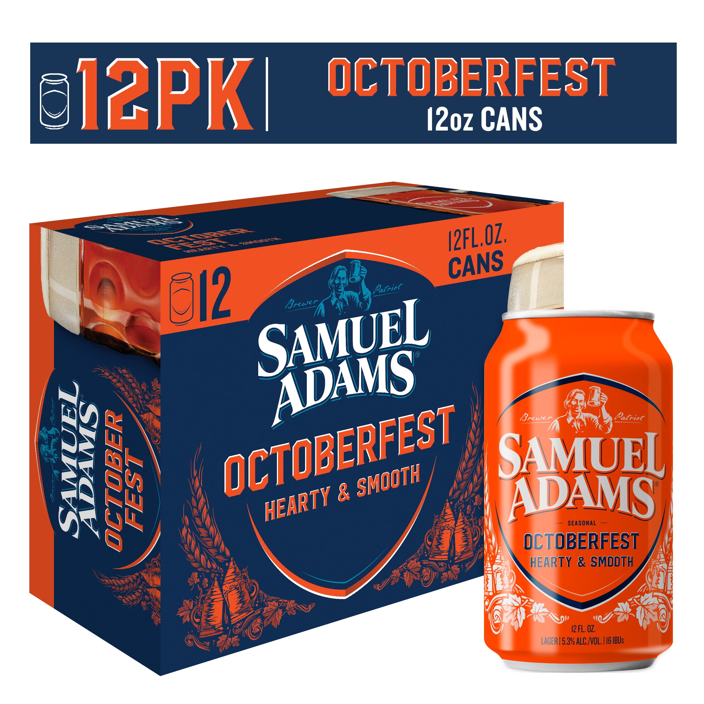 Samuel Adams Octoberfest Seasonal Craft Beer, 12 Pack, 12 fl. oz. Cans