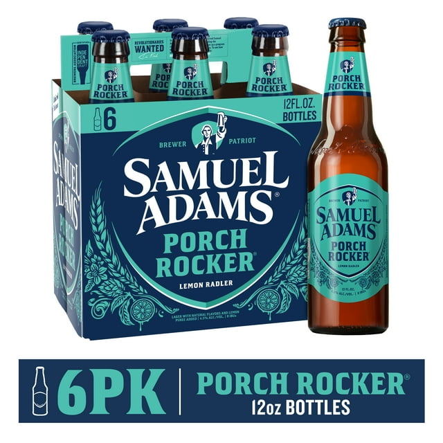 Samuel Adams Porch Rocker Lemon Radler Seasonal Craft Beer, 6 Pack, 12