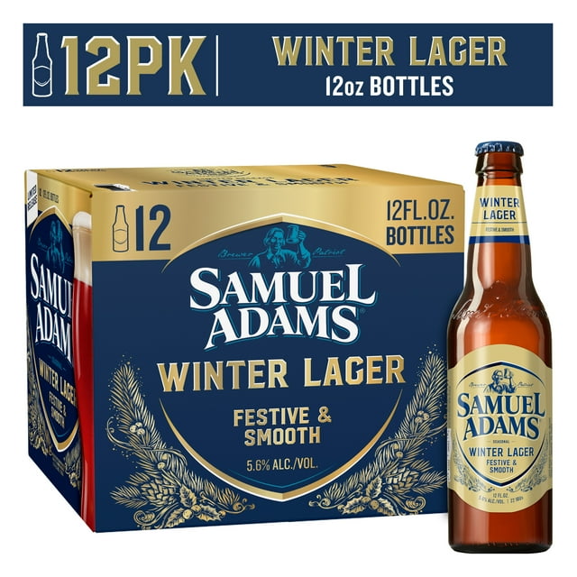 Samuel Adams Winter Lager Seasonal Craft Beer, 12 Pack, 12 fl. oz