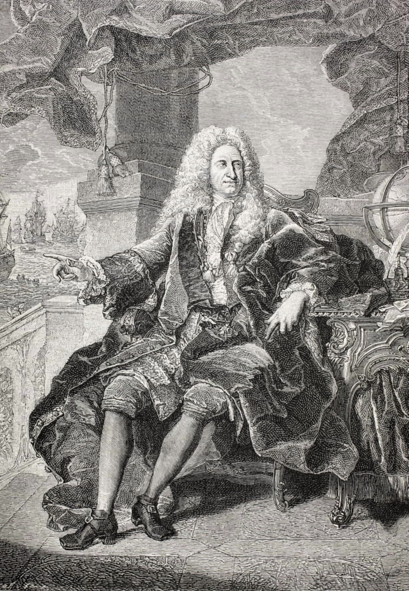Samuel Bernard 1651-1739 Count Of Coubert French Financier From Xviii Siecle Institutions Usages Et Costumes Published Paris 1875 Canvas Art - Ken Welsh Design Pics (24 x 34)