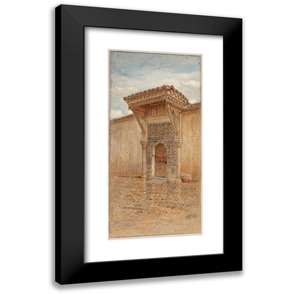 Samuel Colman 13x24 Black Modern Framed Museum Art Print Titled - A Moorish Doorway (circa 1875)
