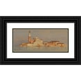 thumbnail image 1 of Samuel Colman 18x10 Black Ornate Wood Framed Double Matted Museum Art Print Titled - Santa Maria Della Misericordia (1874), 1 of 5