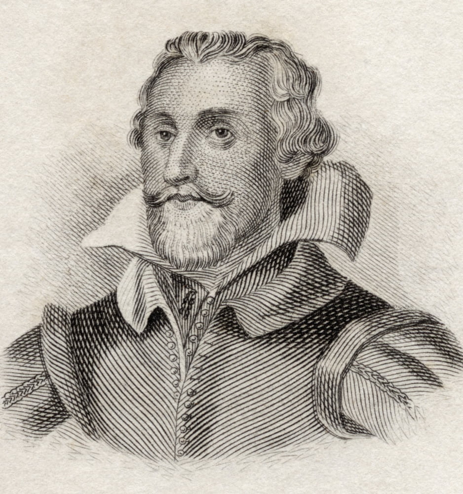Samuel Daniel 1562 To 1619 English Poet And Historian From Crabbes Historical Dictionary Published 1825 Canvas Art - Ken Welsh Design Pics (28 x 30)