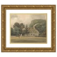 thumbnail image 1 of Samuel Davis 14x12 Gold Ornate Wood Frame and Double Matted Museum Art Print Titled - Cottage on the Grounds of Ayot St. Lawrence Hertfordshire, 1 of 4