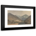 thumbnail image 1 of Samuel Davis 18x13 Black Modern Framed Museum Art Print Titled - The Former Winter Capital of Bhutan at Punakha Dzong (1783), 1 of 5