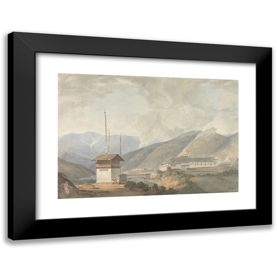 Samuel Davis 24x18 Black Modern Framed Museum Art Print Titled - Tassisudon (1783)