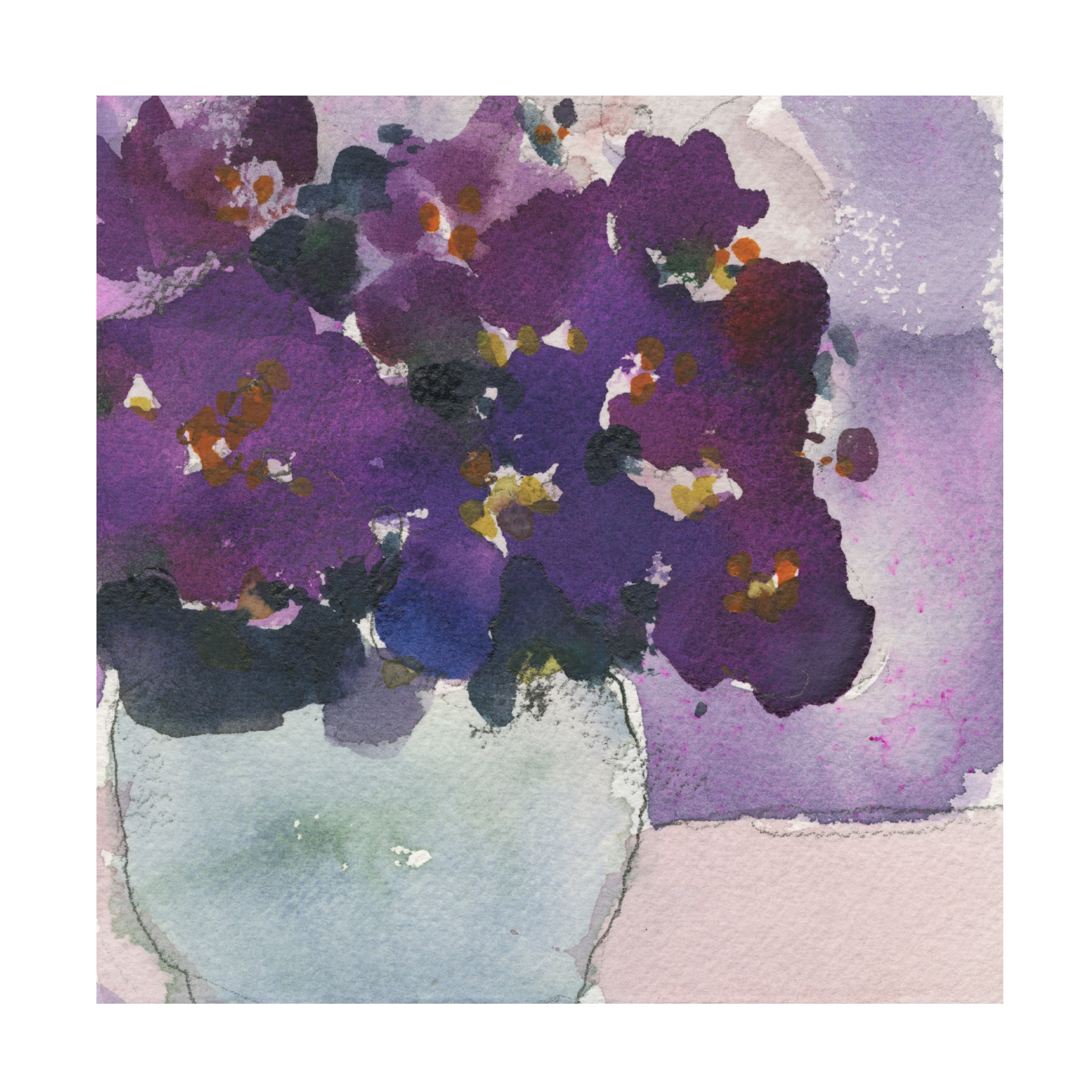 Samuel Dixon 'African Violet II' Canvas Art