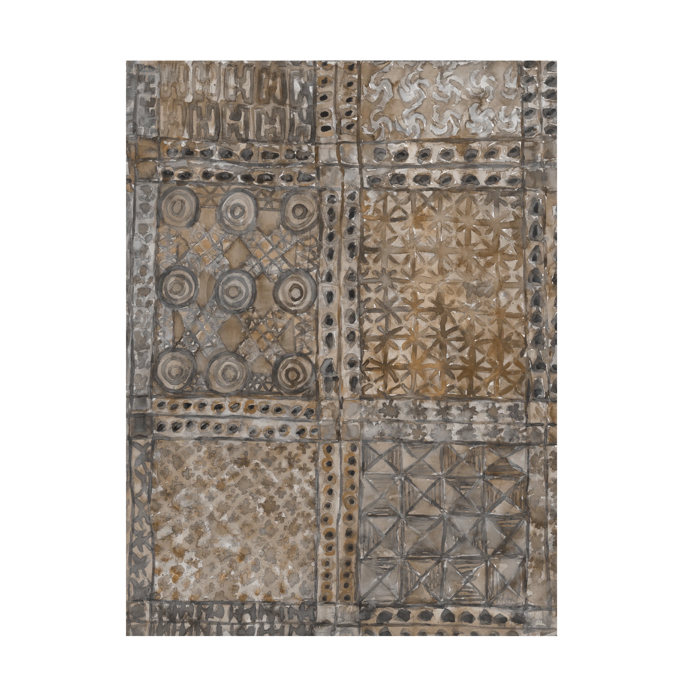 Samuel Dixon 'Aged Adinkra Cloth II' Canvas Art