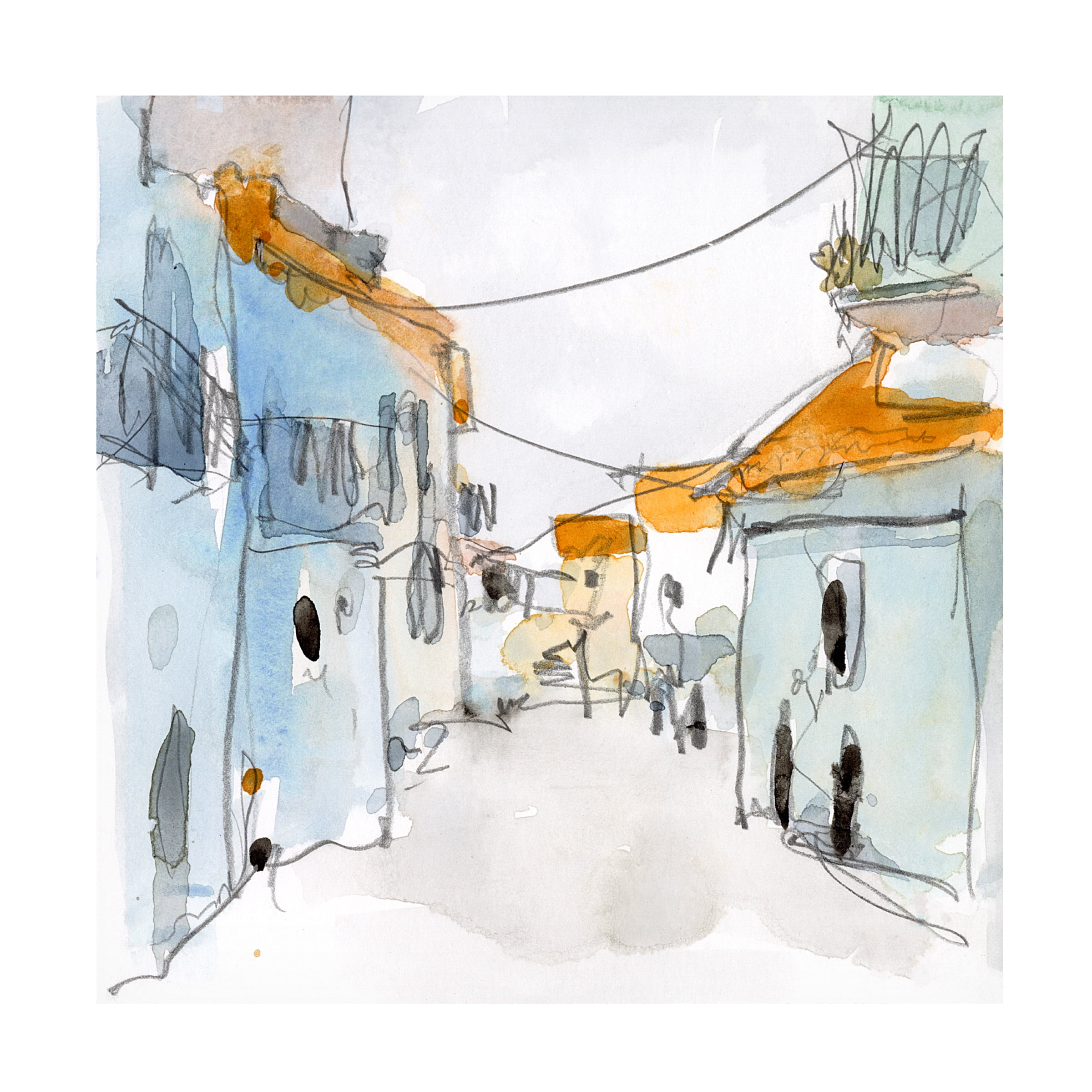 Samuel Dixon 'Along the Spanish Sidewalk II' Canvas Art
