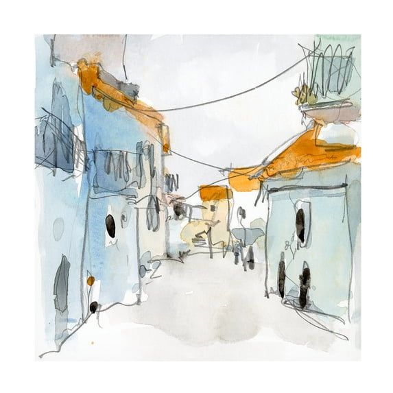 Samuel Dixon 'Along the Spanish Sidewalk II' Canvas Art