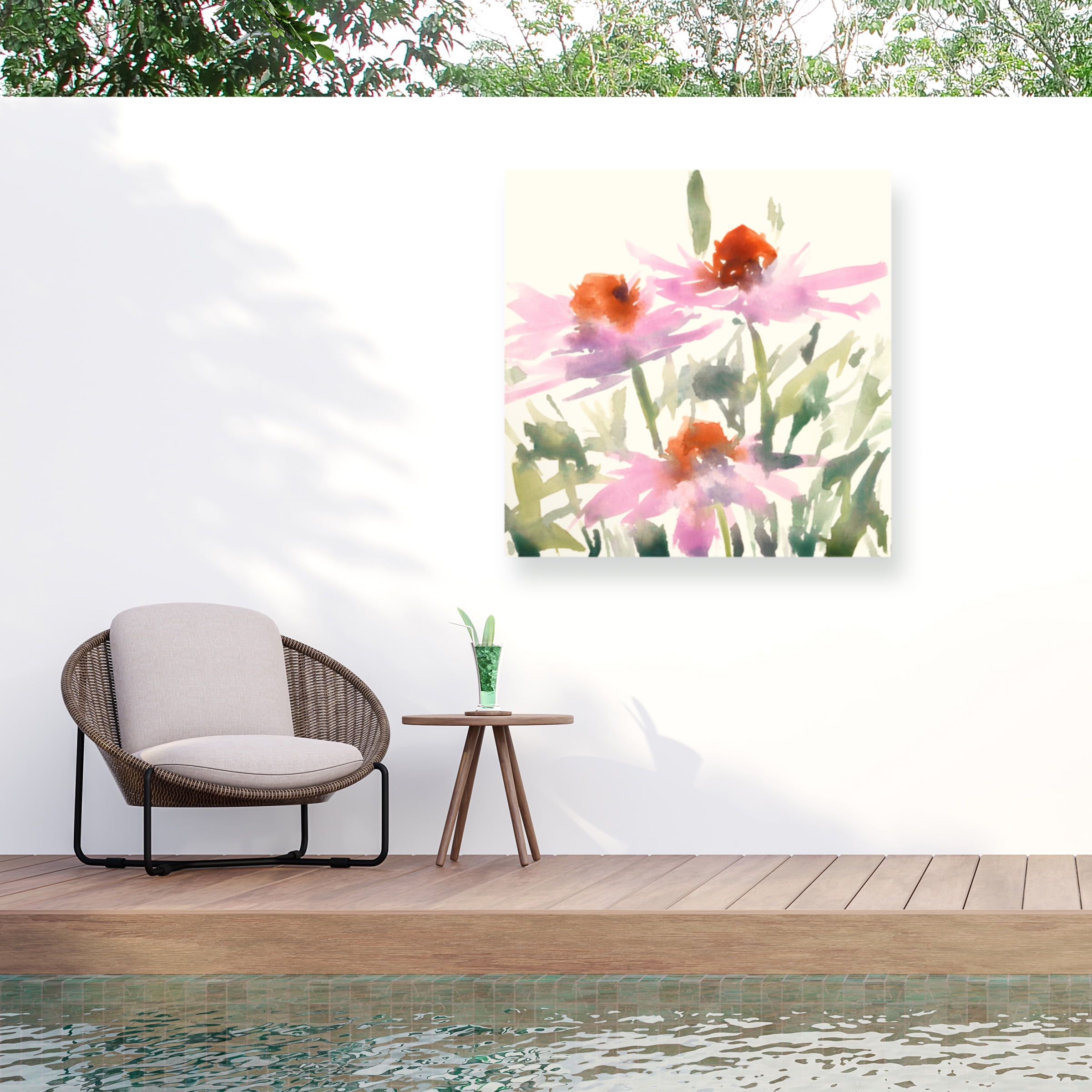 Samuel Dixon 'Daisy Garden Views I' Outdoor Canvas