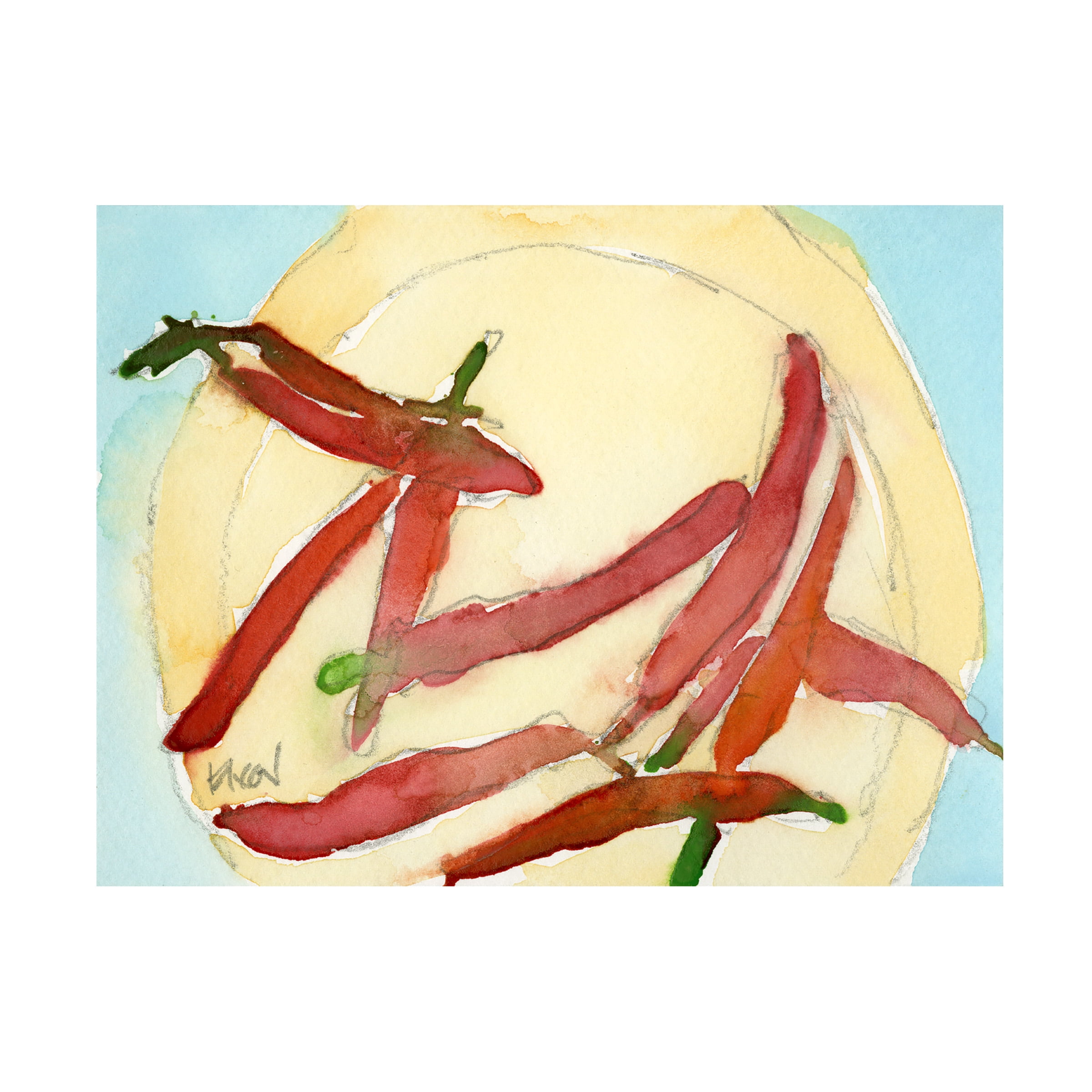 Samuel Dixon 'Peppers on a Plate II' Canvas Art