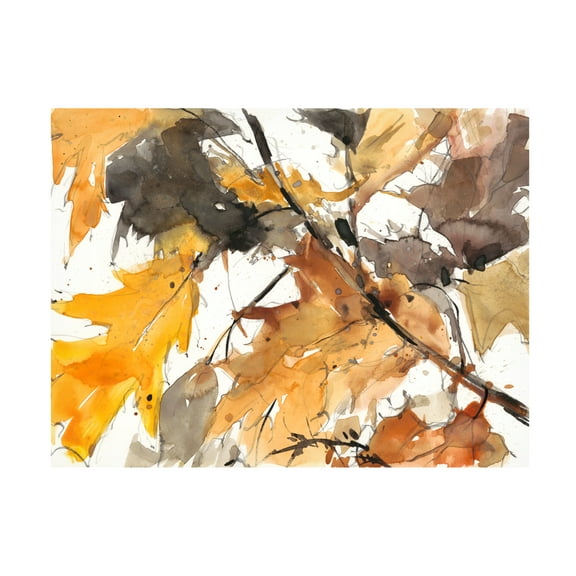 Samuel Dixon 'Watercolor Autumn Leaves I' Canvas Art