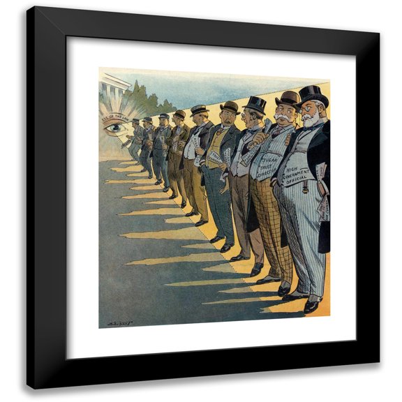 Samuel Ehrhart 12x14 Black Modern Framed Museum Art Print Titled - A Lesson in Perspective (1909)