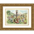 thumbnail image 1 of Samuel Ehrhart 14x11 Gold Ornate Wood Frame and Double Matted Museum Art Print Titled - In the Merry Month of May (1905), 1 of 4
