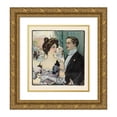 thumbnail image 1 of Samuel Ehrhart 15x16 Gold Ornate Wood Frame and Double Matted Museum Art Print Titled - The Feminine View (1901), 1 of 4