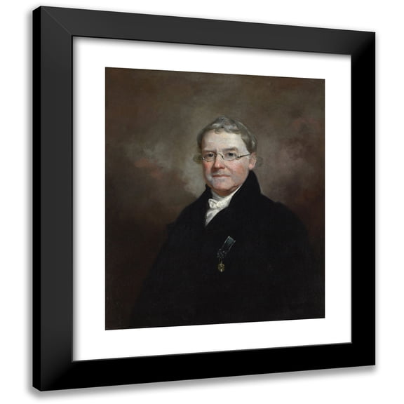 Samuel Finley Breese Morse 12x14 Black Modern Framed Museum Art Print Titled - Portrait of Dr. James E. B. Finley