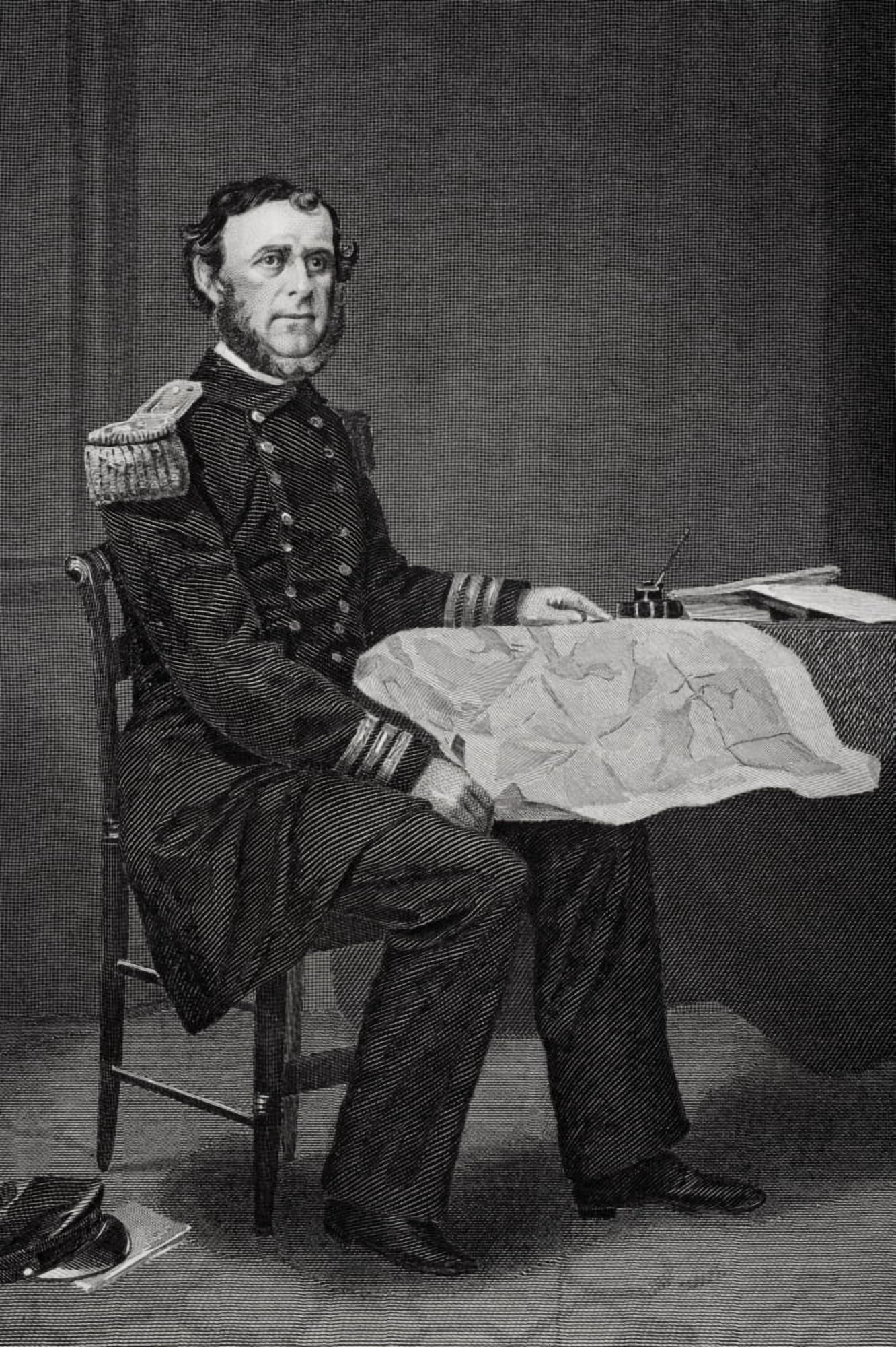 Samuel Francis Dupont Or Du Pont 1803 1865 American Admiral On Union Side During Civil War From Painting By Alonzo Chappel Canvas Art - Ken Welsh Design Pics (11 x 17)