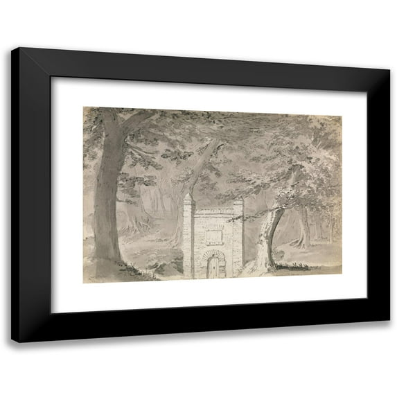 Samuel Hieronymus Grimm 18x14 Black Modern Framed Museum Art Print Titled - Greenwich Park