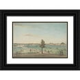 thumbnail image 1 of Samuel Hieronymus Grimm 24x17 Black Ornate Framed Double Matted Museum Art Print Titled: Kennington Common (1776), 1 of 5