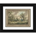 thumbnail image 1 of Samuel Howitt 14x11 Black Ornate Wood Framed Double Matted Museum Art Print Titled: Partridge Shooting (1793), 1 of 5