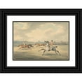 thumbnail image 1 of Samuel Howitt 14x11 Black Ornate Wood Framed Double Matted Museum Art Print Titled: Racing Scene (1792), 1 of 5