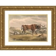 thumbnail image 1 of Samuel Howitt 24x18 Gold Ornate Framed and Double Matted Museum Art Print Titled - A Bull and a Rabbit, 1 of 4