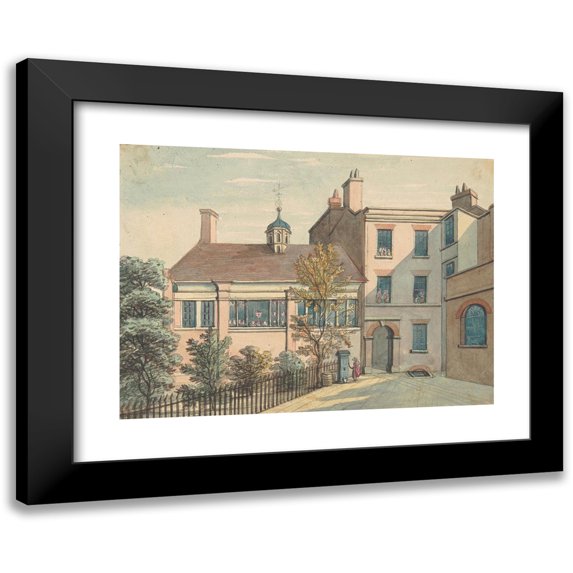 Samuel Ireland 14x11 Black Modern Framed Museum Art Print Titled - Barnard's Inn (Between 1794 and 1800)