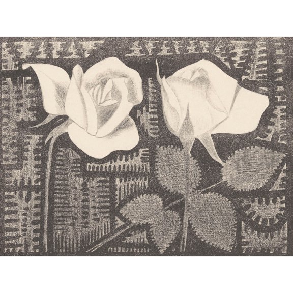 Samuel Jessurun De Mesquita Two Roses Still Life Extra Large XL Wall Art Poster Print