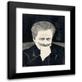 thumbnail image 1 of Samuel Jessurun de Mesquita 12x14 Black Modern Framed Museum Art Print Titled - Self -Portrait with Hand to Mustache (1917), 1 of 5