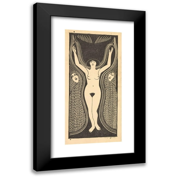 Samuel Jessurun de Mesquita 8x14 Black Modern Framed Museum Art Print Titled - Extase (1922)