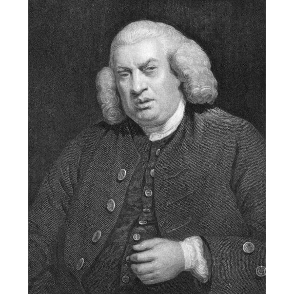 Samuel Johnson. Nenglish Man Of Letters. Line And Stipple Engraving After The Painting 1778 By Sir Joshua