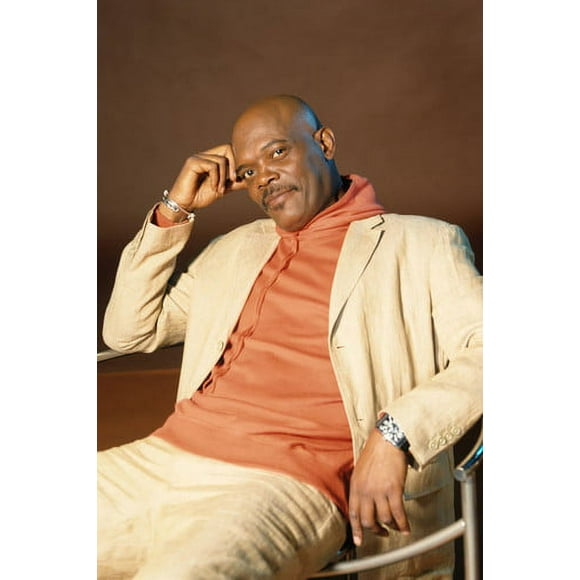 Samuel L. Jackson cool pose in stylish fashion shoot 24x36 Poster